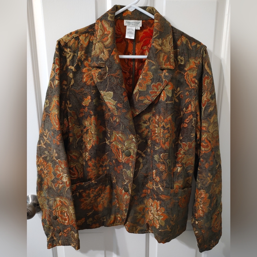 Coldwater Creek Floral Jacket Size L